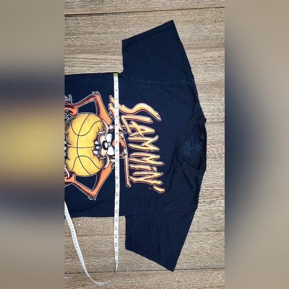 Space Jam Ladies Taz Slammin' Black Short Sleeve Tee T Shirt Size Small - Picture 5 of 6